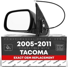 Driver Side Mirror Replacement - Compatible 2005-2011 Tacoma Driver Side Mirror