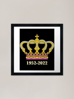 The Queen Platinum Jubilee Crown Ye gerahmtes Wandbild Poster Leinwanddruck Bild
