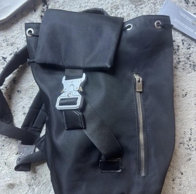1017 ALYX 9SM Black Tank Front Buckle Backpack 