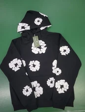 Denim Tears Black Cotton Hoodie Size Small