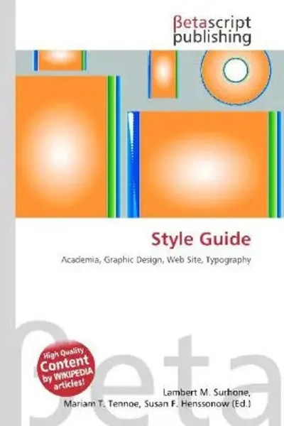 Lambert M. Surhone (U. A.) | Style Guide | Taschenbuch | Englisch (2026)-image