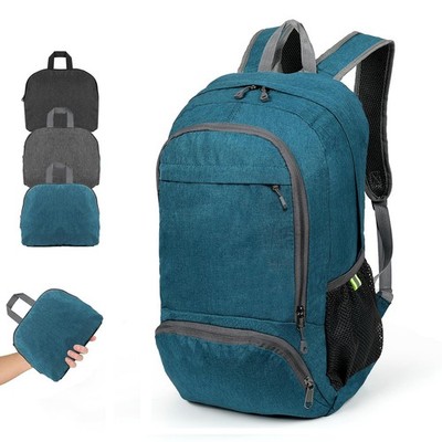 Ultra Lightweight Packable Backpack 25L Foldable Hiking Daypack Teal Blue