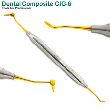 Dental Composite Instrument 6 Titanium Gold CIG-6 Plastic Filling Tool