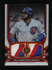 2023 Topps Tribute Dual Relics Red 1/10 Willson Contreras #DR-WC qf8