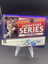 Sterling Brown 2020-21 Panini Donruss Optic Signature Series Prizm Auto