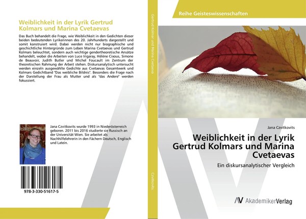 Jana Czvitkovits | Weiblichkeit In Der Lyrik Gertrud Kolmars Und Marina...-image