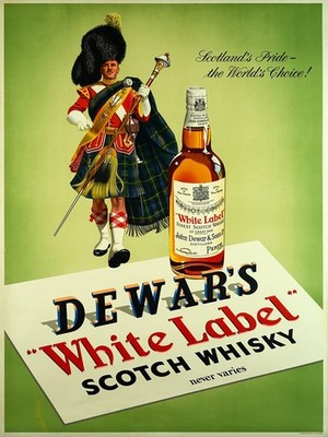 Vintage Dewars Scotch Whiskey Ad Reproduction Metal Sign FREE SHIPPING Bar Decor