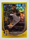 2025 Bowman Chrome - Paul Skenes, Paul Skenes #30 Yellow Refractor /75