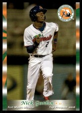 2016 Nick Gordon Choice Minor League Rookie Card FSL Top Prospects. rookie card picture