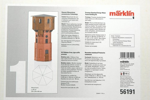 Märklin 56191 pista 1 torre de agua corte láser kit, nuevo en embalaje original | Zustand: Neu