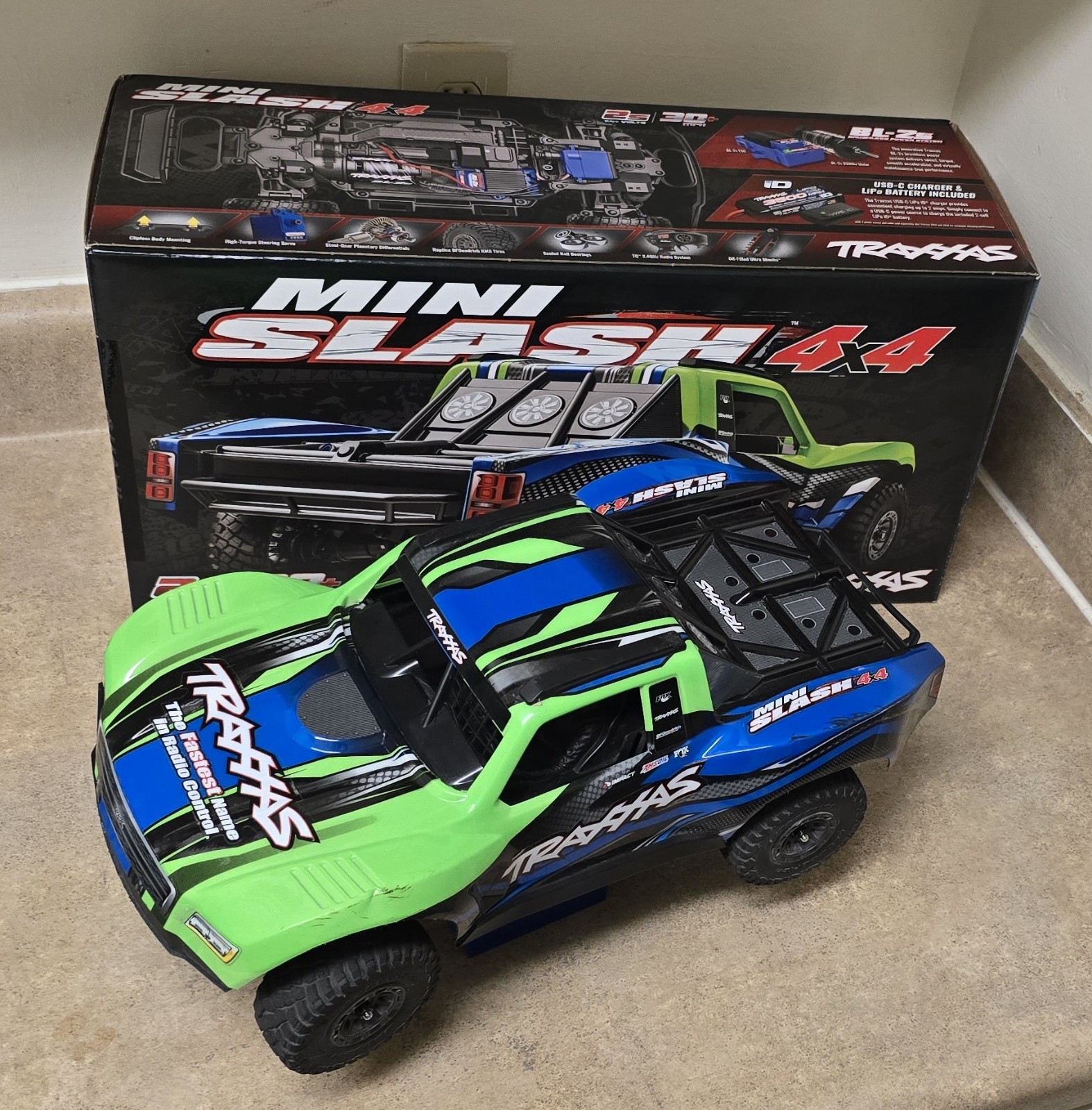 Traxxas 108164 Mini-Slash BL-2S 4x4 GREEN Short Course