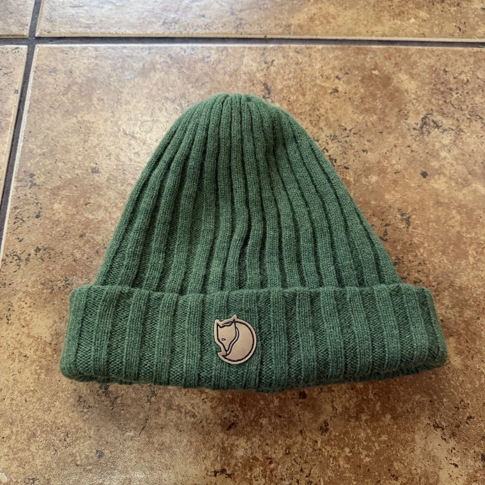 Fjallraven Byron Hat Beanie One Size Green Fleece Outdoors Ribbed