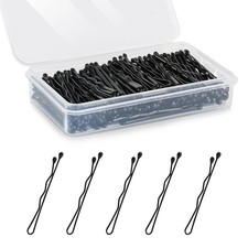 Mini Bobby Pins Black, 150 Count 1.38 Inch Small Bobby Pins with Storage Box ...