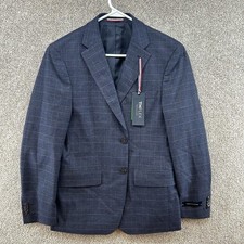 NWT Tommy Hilfiger TH Flex Men's Sport Coat Blue Plaid 36 Short Conrad Blazer