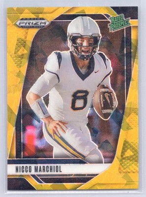 2025 Panini Prizm Draft Picks #170 Nicco Marchiol Prizms Gold Ice