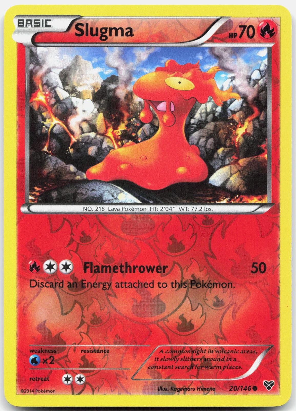 Slugma 20/146 Common XY Pokemon Reverse Holo Near Mint