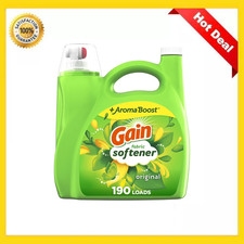 Gain Liquid Fabric Softener Conditioner Original Scent 140 fl oz 190 Loads New 0.12 per gallon