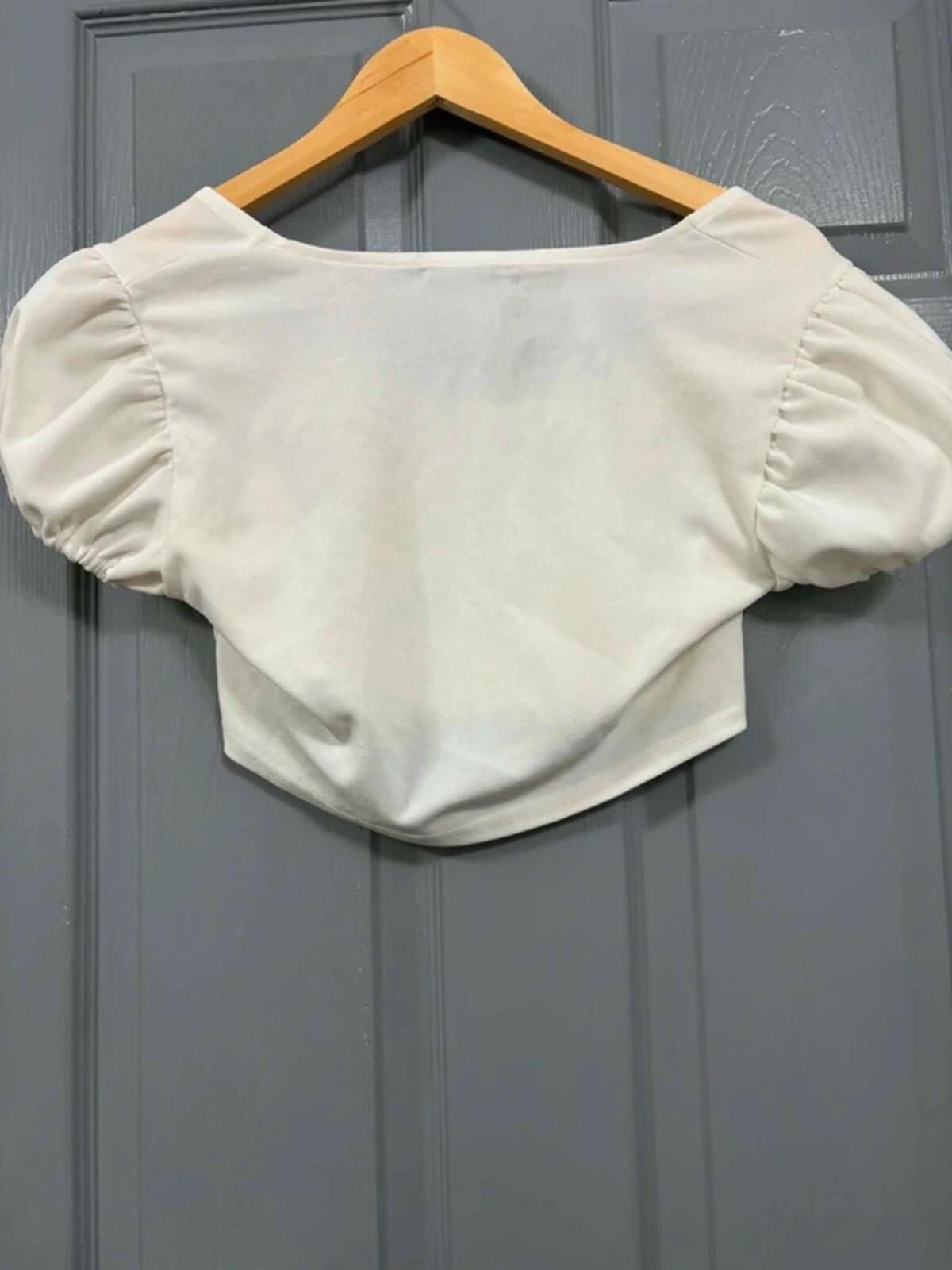 I Saw It First white corset milkmaid top - Size 12 image 2