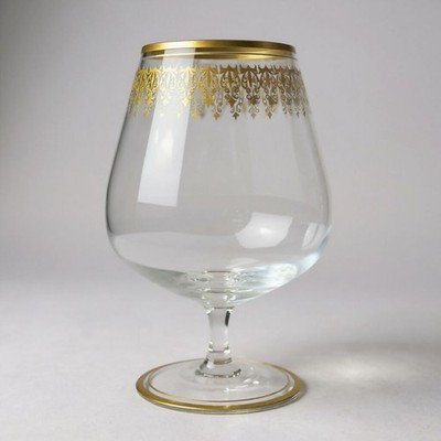Spiegelau Crystal Brandy Snifter Glass | 5 7/8  Tall | Gold Rim | Great Conditio