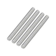 4Pcs M8 x 80mm 1.25mm Pitch 304 Stainless Steel Fully Threaded Rod Bar Studs