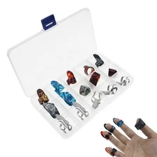 Gazechimp 15xFinger Pick Thumb Pick Set Guitar Pick Metal Thumb Picks for Guitar