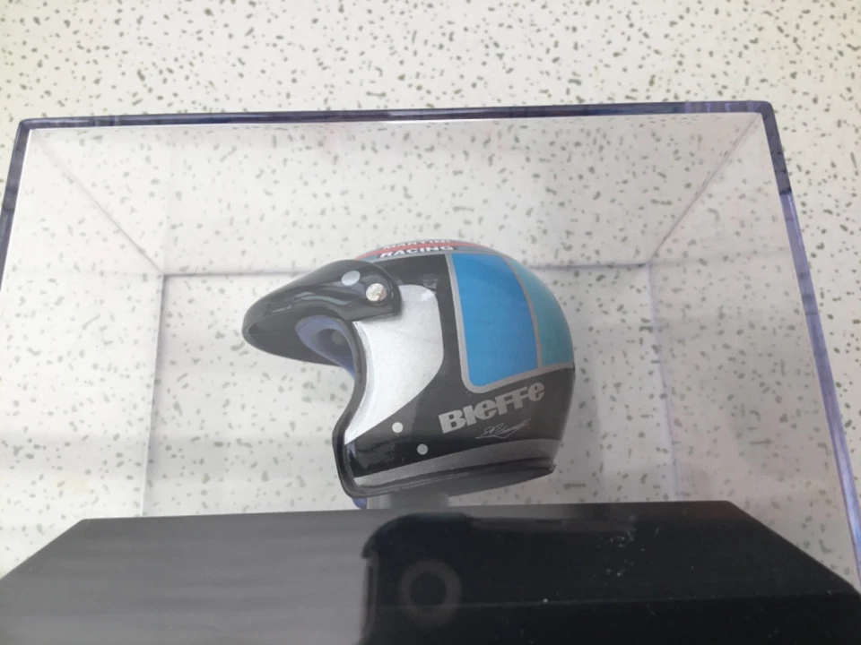 A NANNINI 1996 DRIVERS HELMET Miniature F1 CASED MODEL MINICHAMPS 1:8 New - Image 4 of 4