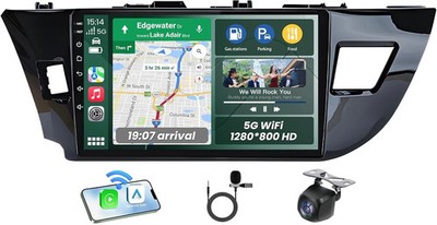Car Stereo for Toyota Corolla 2014 2016 Wireless CarPlay & Android Auto 8 Core