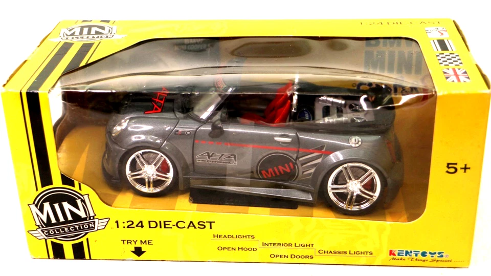 Kentoys 1:24 Mini Cooper Collection 1:24 Die Cast Convertible #15605 con Luces Foto 2 de 4