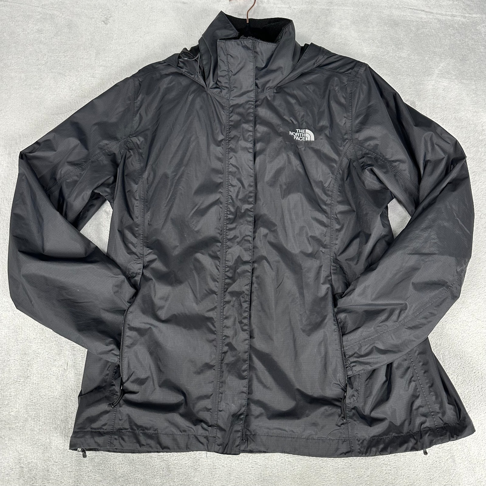 The North Face Women’s XL Black DryVent Hooded Rain Jacket Waterproof Coat