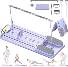 Portable 8-in-1 Pilates Board with Phone Holder  Timer - Foldable Reformer Set