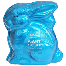 M&S Plant Kitchen Vegan Chocolate Bunny Figure Foiled Hollow Bunny Gift 100g