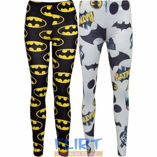 Womens Leggings Batman Logo Ladies Full Length Pants Stretch Long Casual Tights