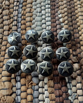 Star nails tacks guitar decoration brass wide flat western barncaster dressing