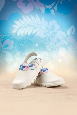 Berufsschuhe Küchenschuhe Arztschuhe Dynamic Clog weiß m. Druck Art.7320 Abeba