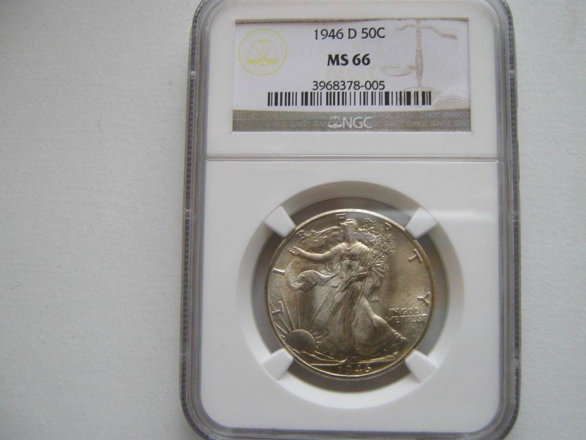 激レア アメリカ ギフトカード 6枚セット usdm 1946-D , Walking Liberty Half Dollar , NGC , MS 66 | eBay