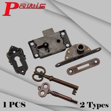 QUALITY  BRONZE DRAWER LOCK KIT + KEY Cabinet Cupboard Door Office Desk Catch