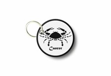 Keychain keyring print patch morale iron on zodiac applique cancer