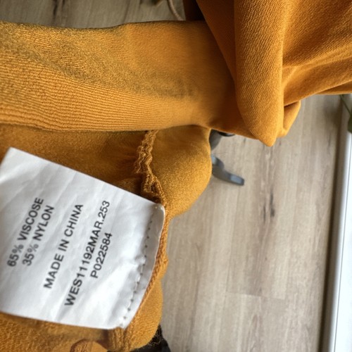 Dissh Dress Size S Mustard Strapless Viscose Blend Stretch Bodycon Maxi Dress 👗 - Picture 11 of 11
