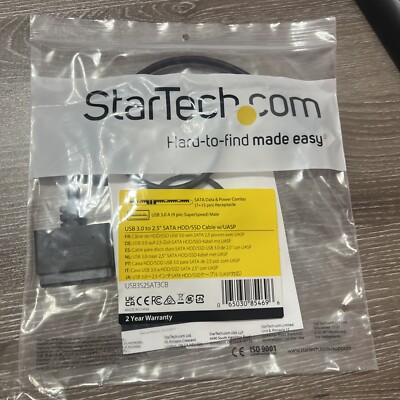 StarTech.com USB 3.0 to 2.5'' SATA III Hard Drive Adapter Cable w UASP - storage