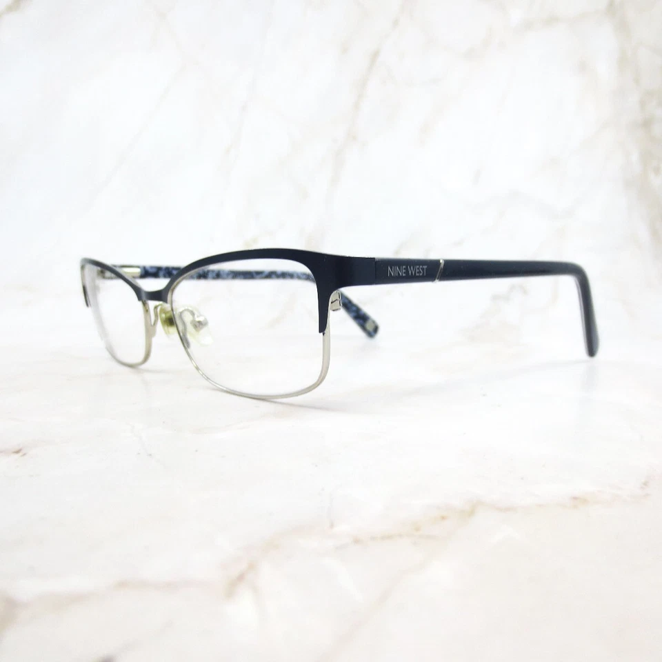 Nine West Eyeglasses Frame NW1087-400 Women's Black Half Rim Cat Eye 52-16-135 - Image 2 of 4