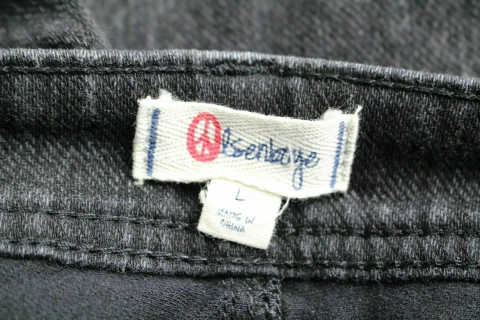 Calça jeans Olsenboye júnior preta legging stretch cravejada tamanho G - Imagem 3 de 4