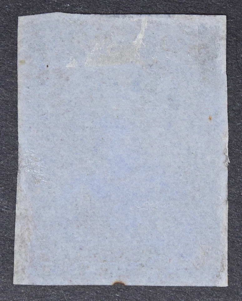 NUEVA ZELANDA SG4 1855 1d Rojo, Sin Wmk, Papel Azul, Usado Foto 2 de 2