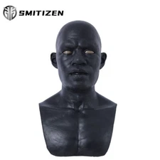 SMITIZEN Black Silicone Mask Male masken Costume Headwear Cosplay Masquerade