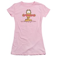 Garfield Sweetheart Pink Valentines Hearts Juniors T-shirt Garfield Sweetheart Pink Valentines Hearts Juniors T-shirt