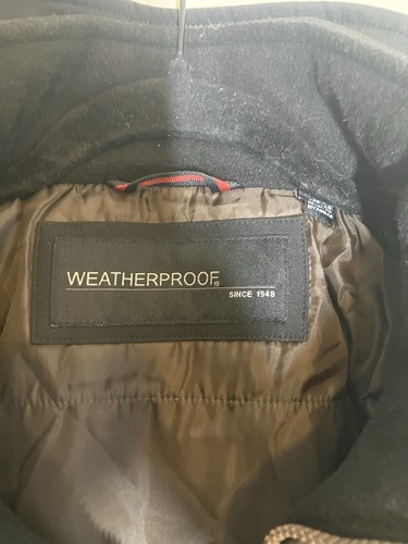 WEATHERPROOF WPL 11590 US Men’s LARGE L black Insulated Hooded Zip Jacket Parka - Picture 4 of 9