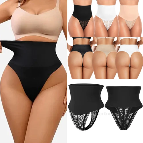 Women Shapewear thong Fajas colombianas levanta cola Body shaper thong Sexy Lace