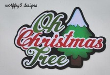 CRAFTECAFE CHRISTMAS TREE TITLE premade paper piecing scrapbook diecut piecE 3D