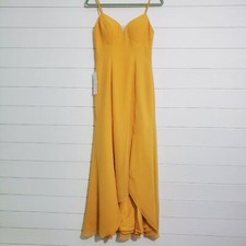 Azazie Vika Marigold Maxi Dress. Size: Custom Size