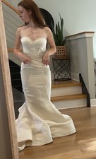 Oscar de la Renta Addison Gown, sweetheart, trumpet style, silk, sz 2 - Ivory  