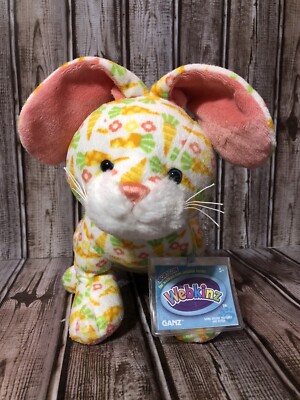 GANZ Webkinz Carrots Bunny Plush Stuffed Animal 9  HM754 with code RARE